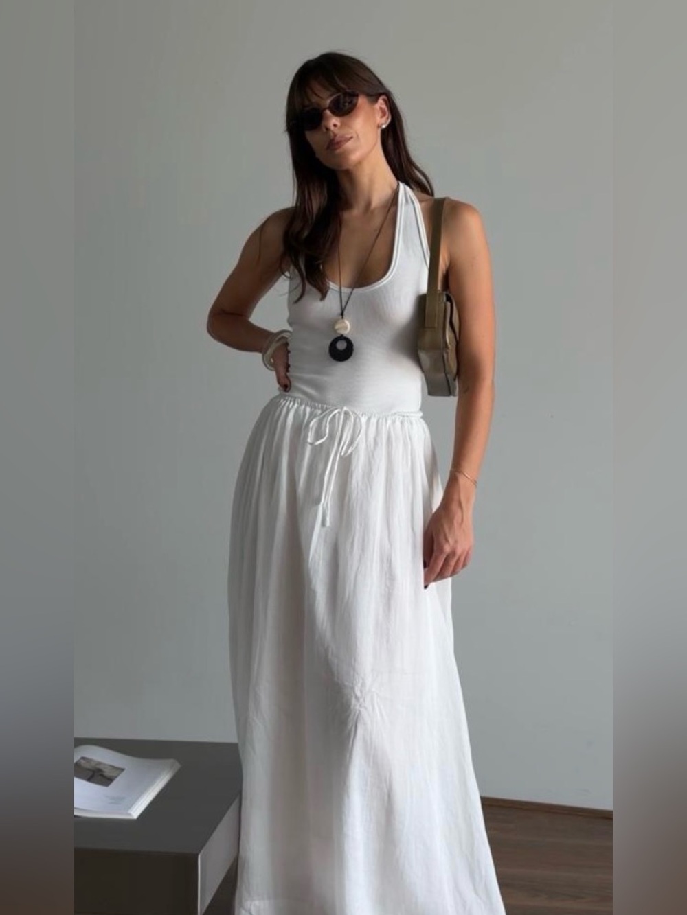 DISSH Layne White Ramie Maxi Skirt - Picture 8 of 15